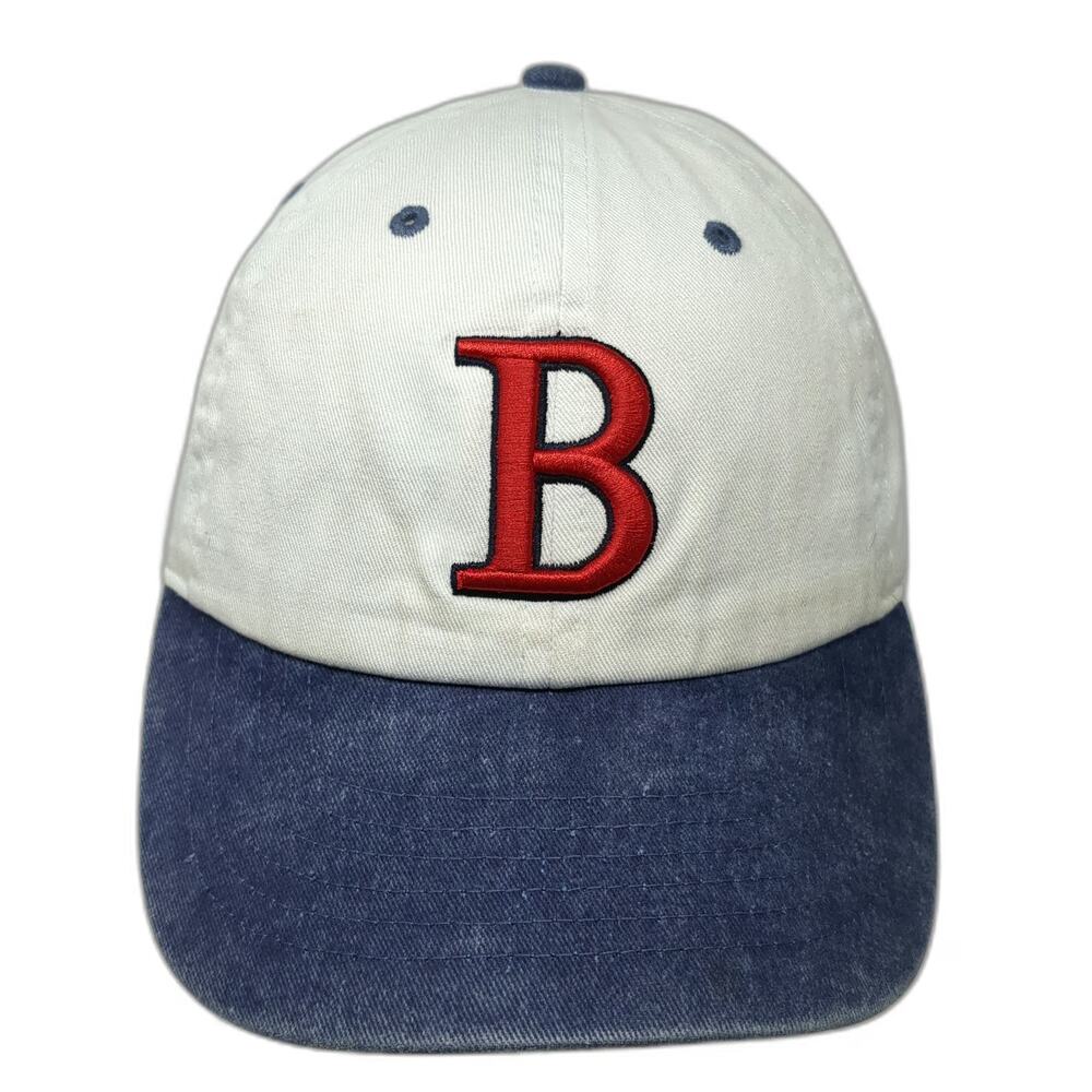 Bay State Apparel Baseball Cap White Blue One Size Boston Embroidered Hat